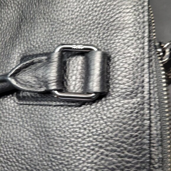 MCM Black Leather Briefcase w/COA (Strap Not Included) - Picture 6 of 13